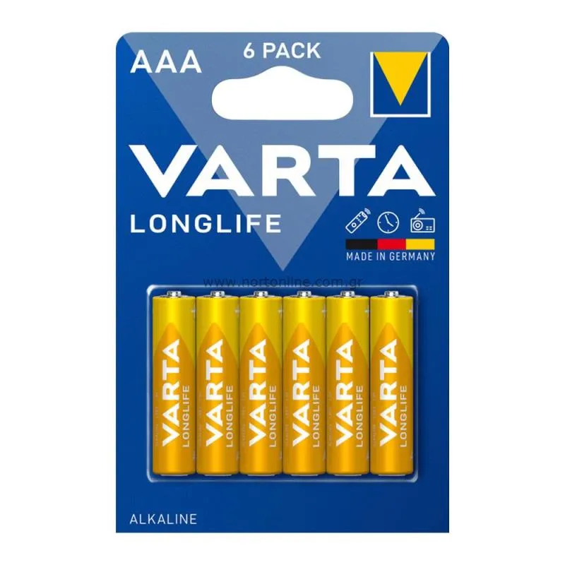 Batteria Varta Longlife 4103, AAA / LR3, Set da 6 pezzi