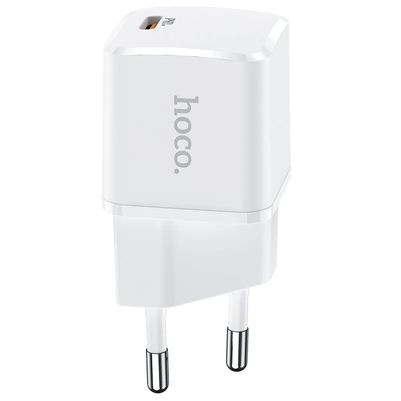 Caricatore da rete HOCO N10, 20W, 3A, 1 x USB-C, Bianco
