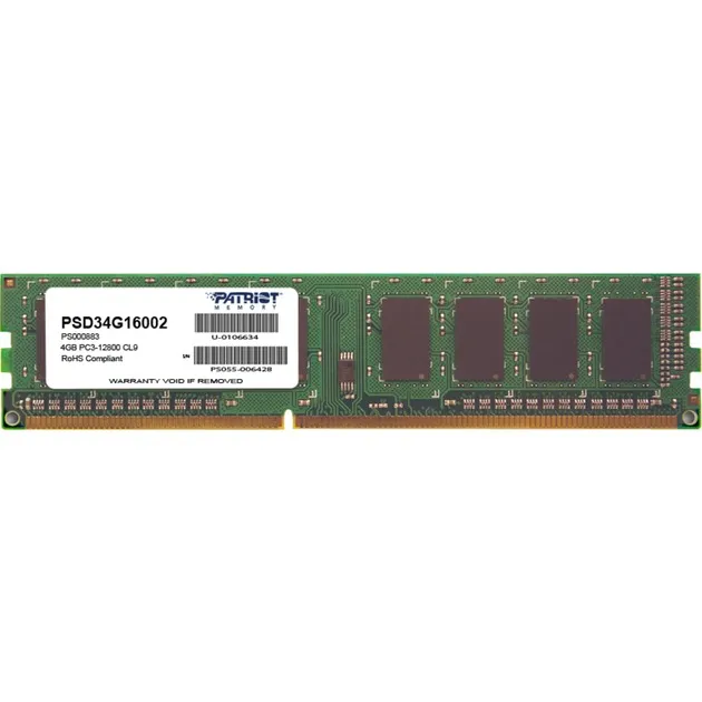 4GB PC3-12800 memoria 1 x 4 GB DDR3 1600 MHz