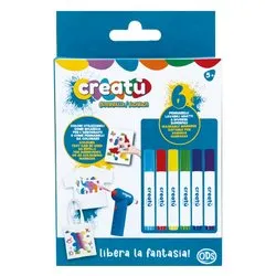 Set ricarica 6 pennarelli per aerografo creativo CREATU' 35240