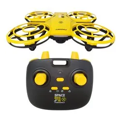 Drone Spacebee 15 8 funzioni RC 2,4 GHz (15x15cm) RADIOFLY Giallo 40045