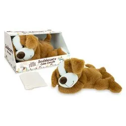 Peluche Cagnolino steso Scaldacuore (32cm) GOGO Marrone 39632