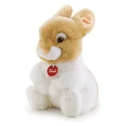 Peluche Coniglio Oliviero M (20x18x28cm) CLASSIC Bianco e Beige 23743