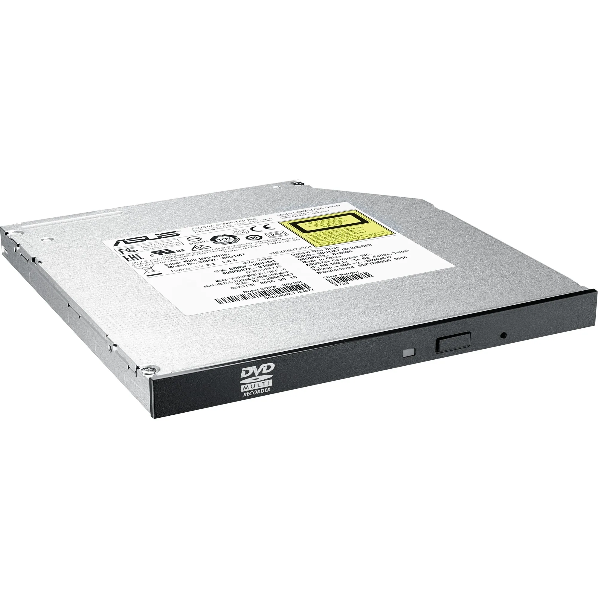 SDRW-08U1MT lettore di disco ottico Interno DVD-RW Nero, Masterizzatore DVD