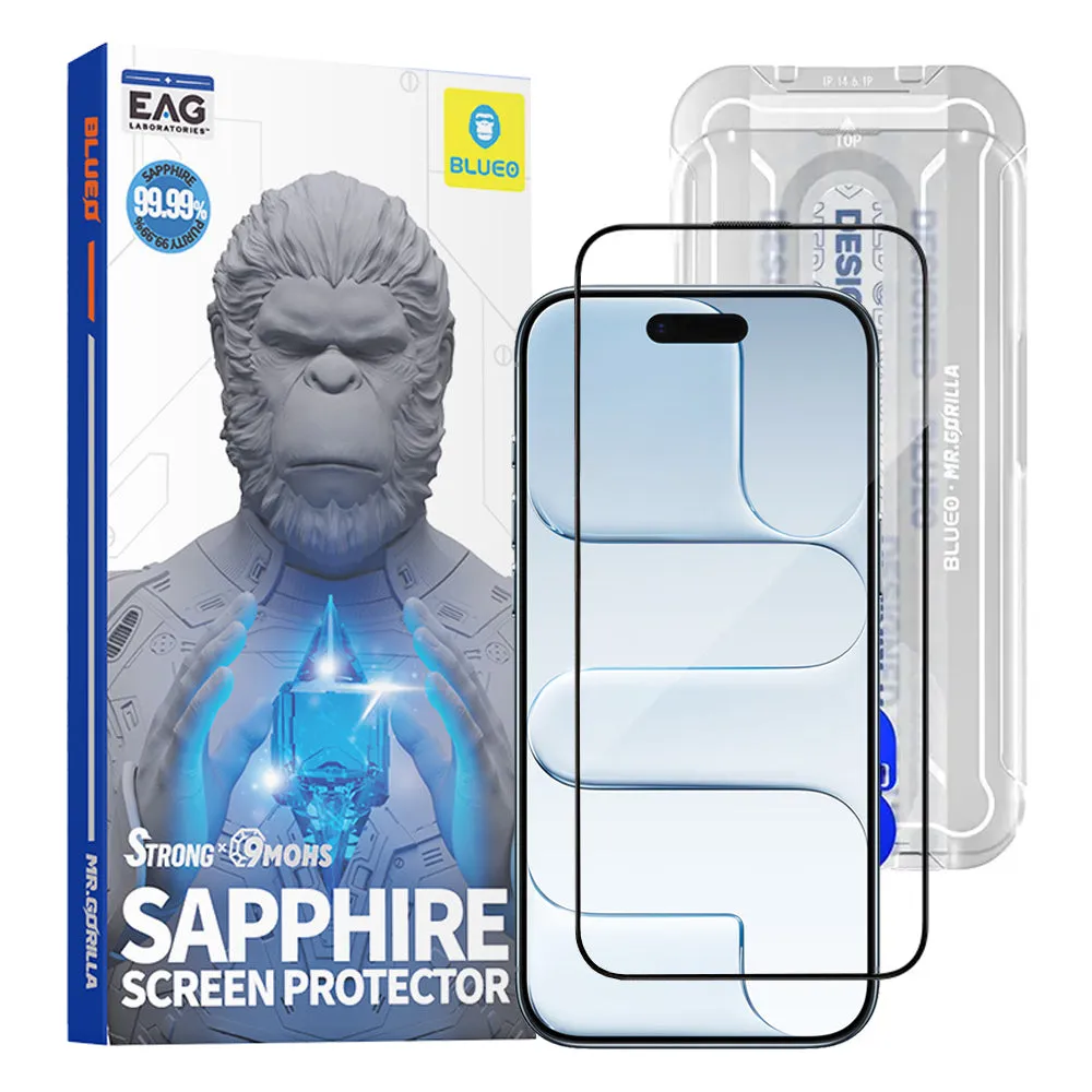 Pellicola protettiva Schermo Blueo Sapphire Applicator Pro per Apple iPhone 17 Air, Vetro Temperato, Full Glue