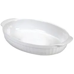 Pirofila Ceramica (30x18cm) ovale Bianco COOTC3