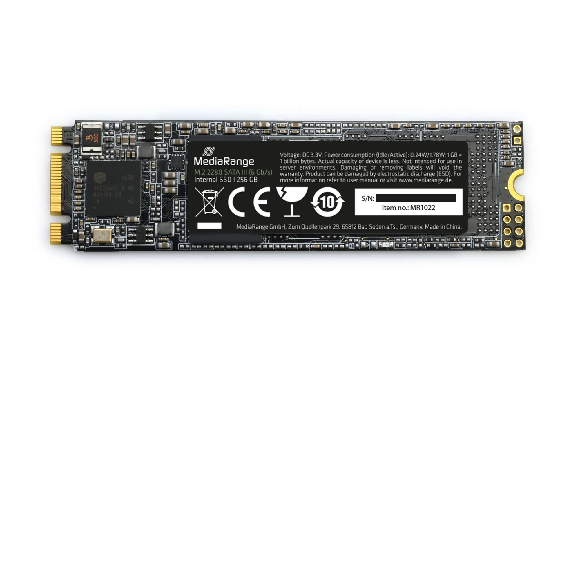 MR1022 drives allo stato solido M.2 256 GB Serial ATA III 3D TLC NAND, Disco a stato solido