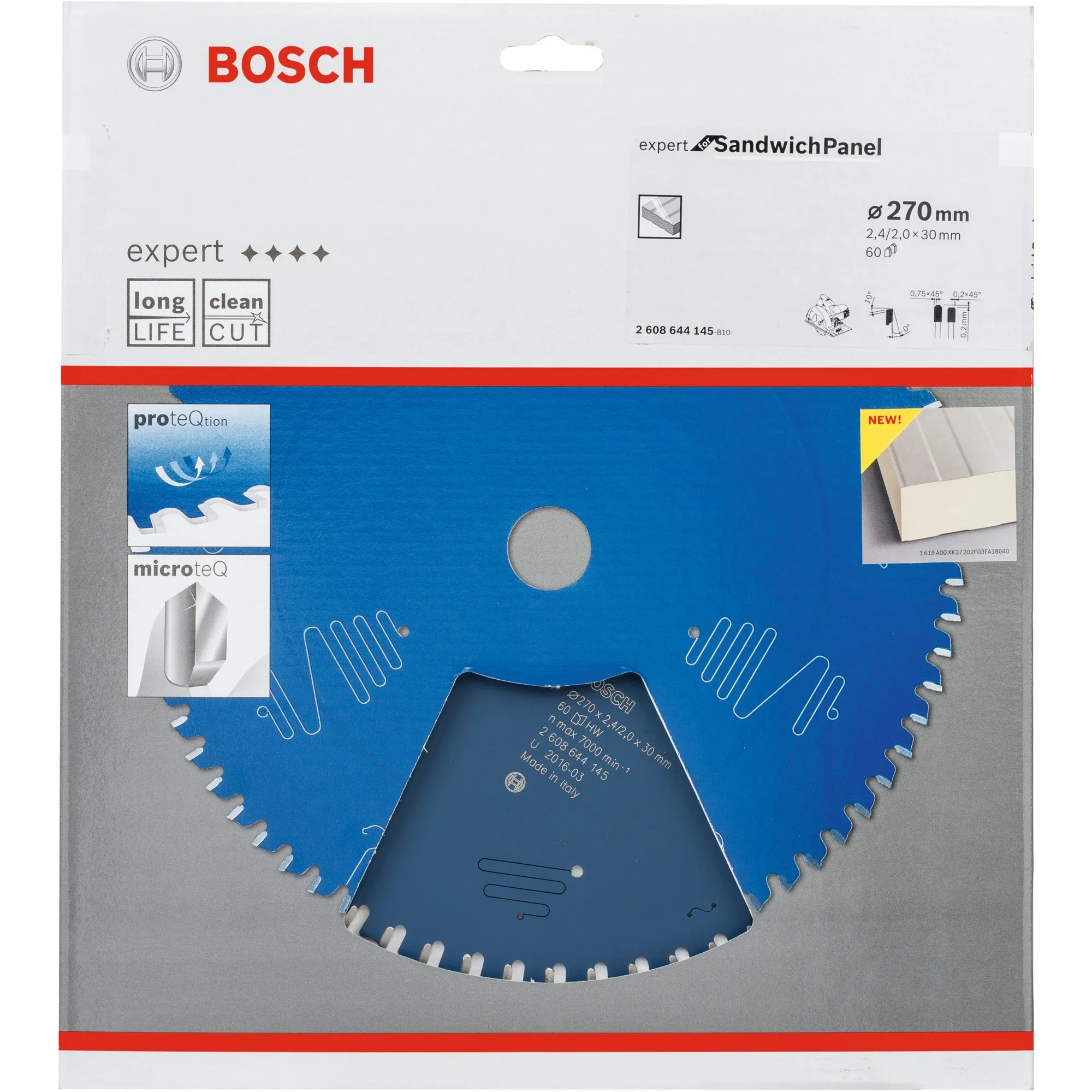 Lama per sega circolare EXPERT per pannelli sandwich, Ø 270mm, 60 denti