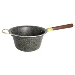 Paiolo (26cm) Alluminio manico legno Grigio pietra 4003 26