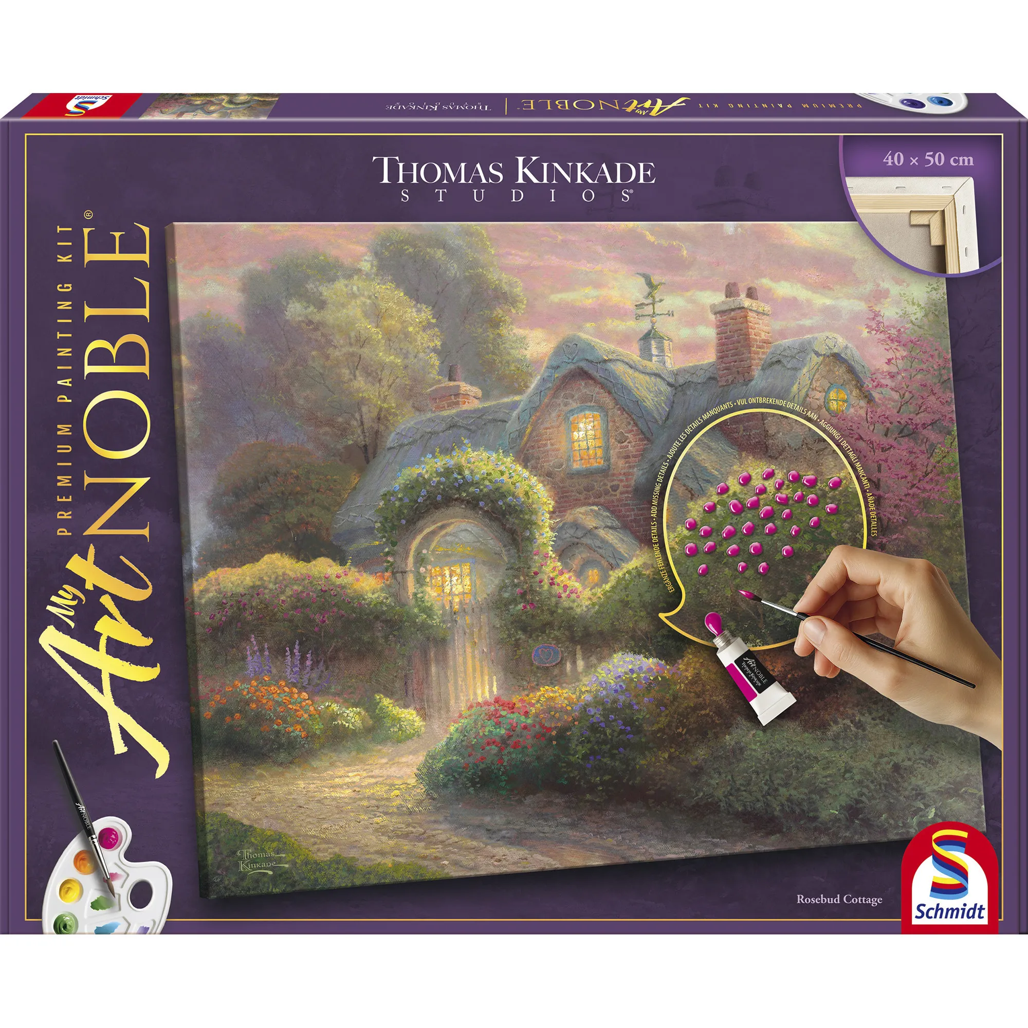 My ArtNOBLE Thomas Kinkade - Rosebud Cottage, Vernice