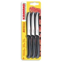 Set coltelli bistecca Inox 6 pz lama dentata (11cm) Nero 1023383