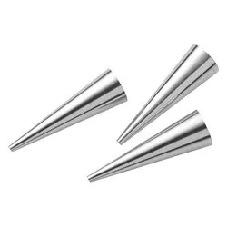 Set stampi pasticceria 3 pz inox (2,5x8,5cm) Cannoncini Mignon 0093 4