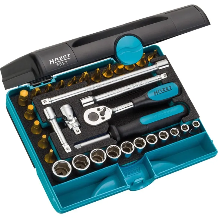 Set di chiavi a bussola 854-1, 1/4", 30 pezzi, Set di strumenti