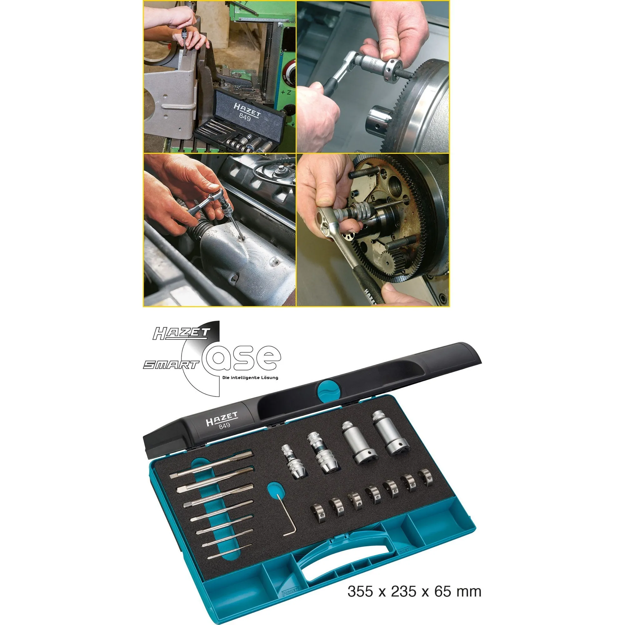 Set di maschiatura 849, 21 pezzi, Riparazione del filetto