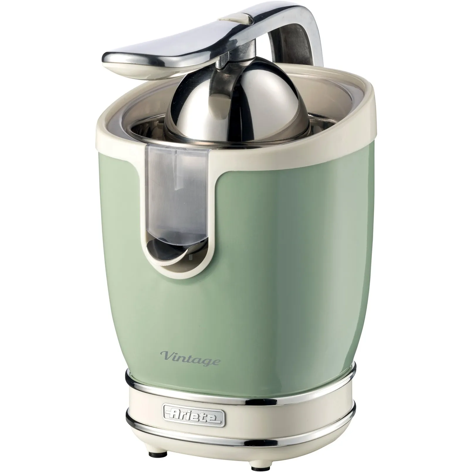413 Spremiagrumi Elettrico con Leva - Salvagoccia - Motore Silenzioso - 85 Watt - Design Vintage - Verde
