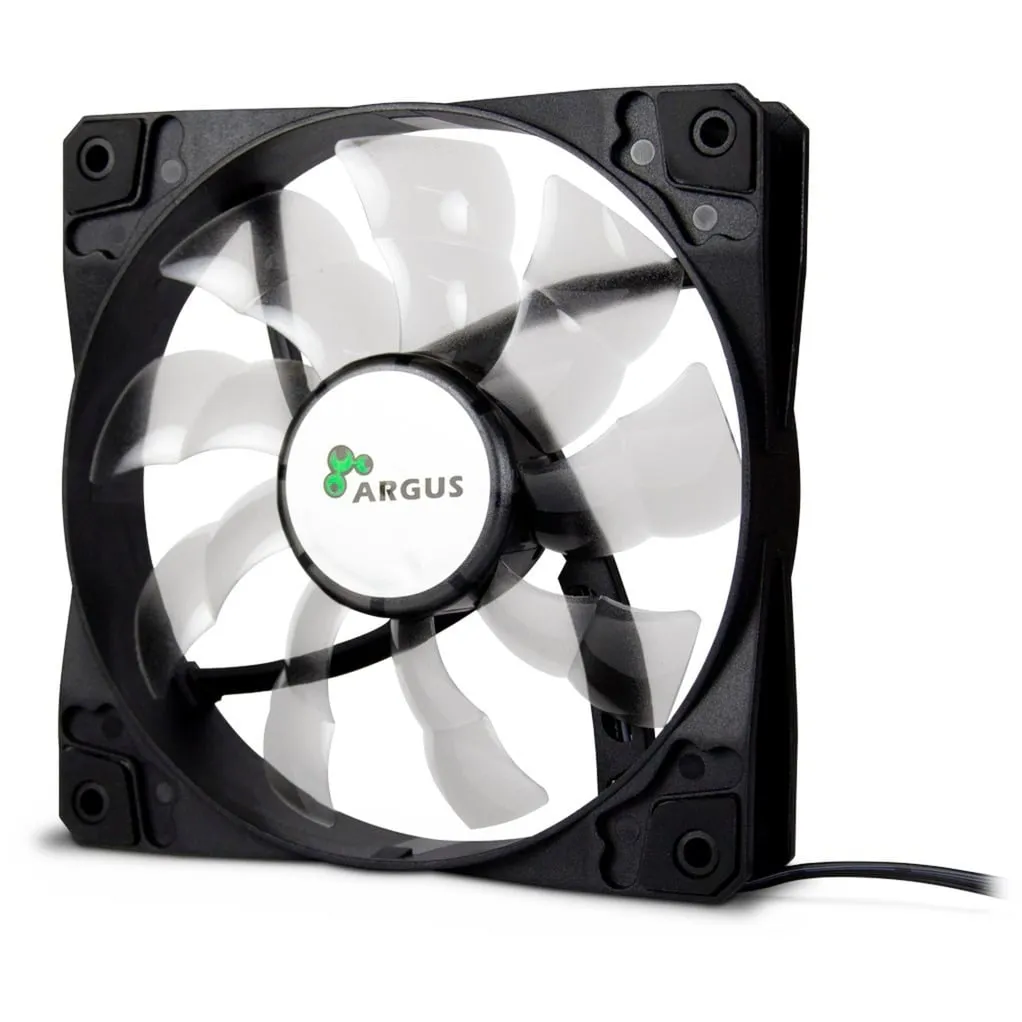 Argus L-12025 Case per computer Ventilatore 12 cm Nero, Ventola