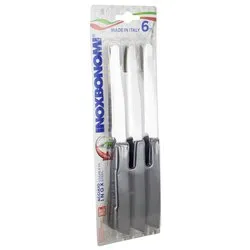 Set coltelli 6 pz lama dentata (11cm) Nero 30006NSC