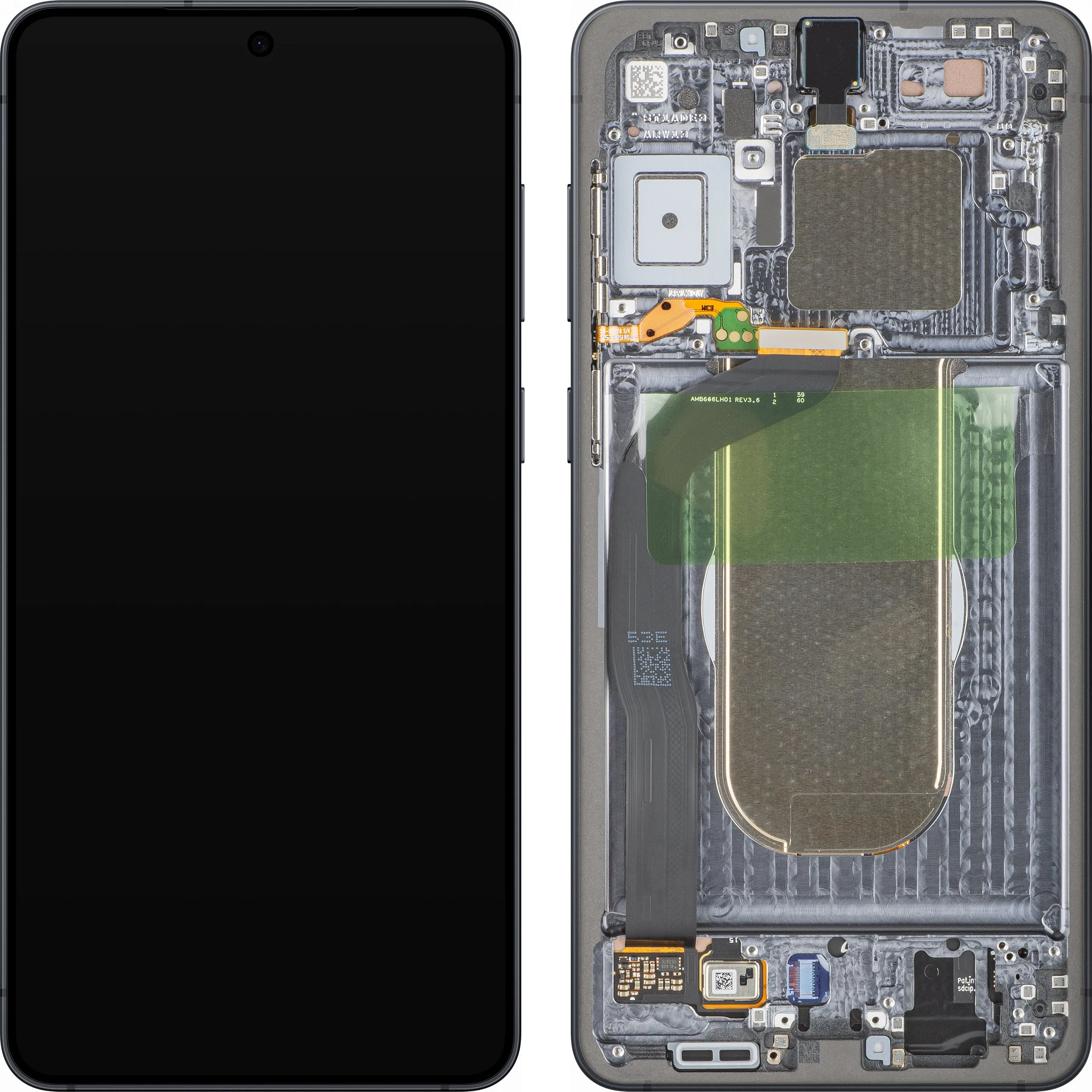 Display con Touchscreen Samsung Galaxy S25 Edge S937, con Cornice, Nero (Titanium Jetblack), Service Pack GH82-37224C