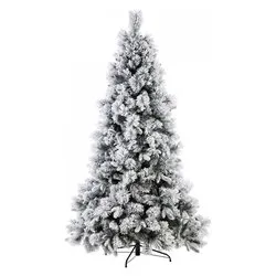Albero Natale GARLENDA Verde innevato (PVC e PE - H240 D135 cm) 0926415