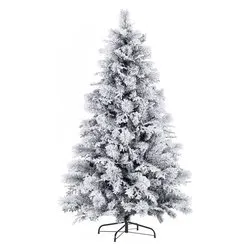 Albero Natale SALISBURGO Verde innevato (PVC e PE - H180 D112 cm) 0939677