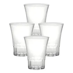Set bicchieri Acqua 4 pz Vetro temperato (210ml) AMALFI Trasparente