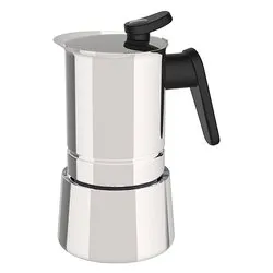 Caffettiera Inox 10 Tazze STEEL MOKA INDUCTION Cromo lucido 02CF039