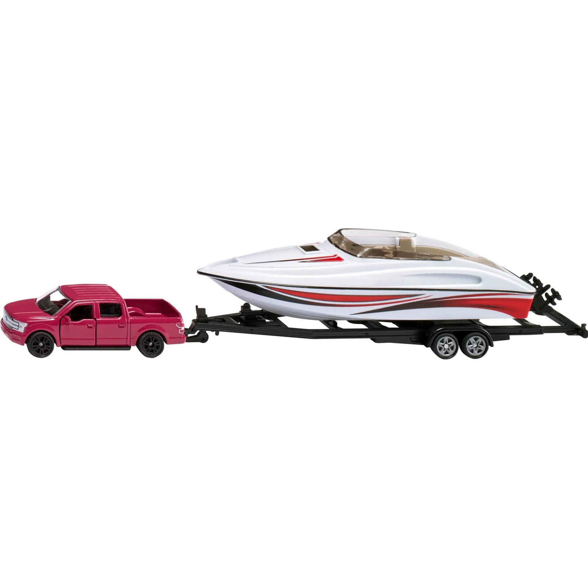 Ford F150 with motorboat Set di modelli di auto Preassemblato 1:50, Veicolo modello
