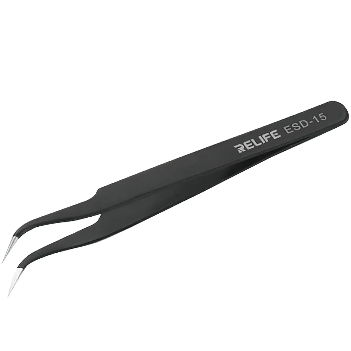 Pinzetta Curvata Relife RL-ESD-15, Nera