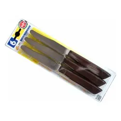Set coltelli 6 pz lama dentata (11cm) Marrone 30006MSC