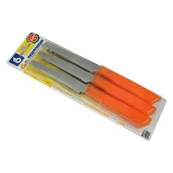 Set coltelli 6 pz lama dentata (11cm) Arancio 30006ANSC