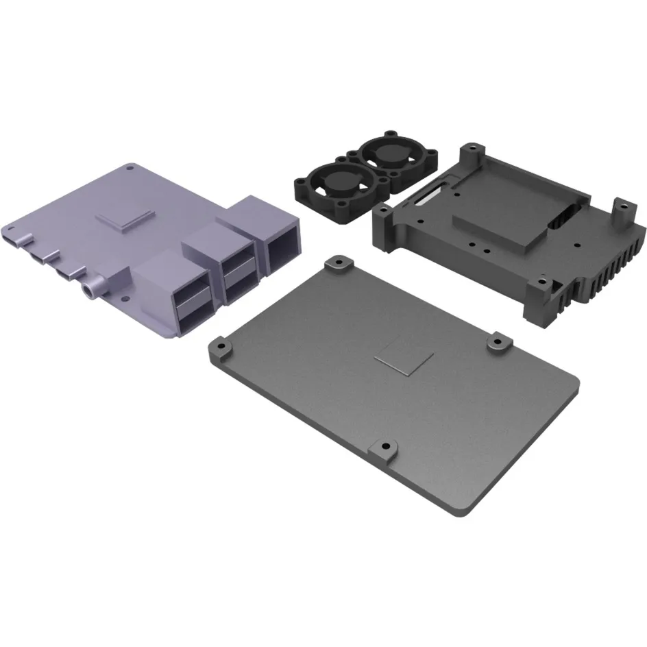 Custodia in alluminio + ventola Raspberry Pi 4, Housing