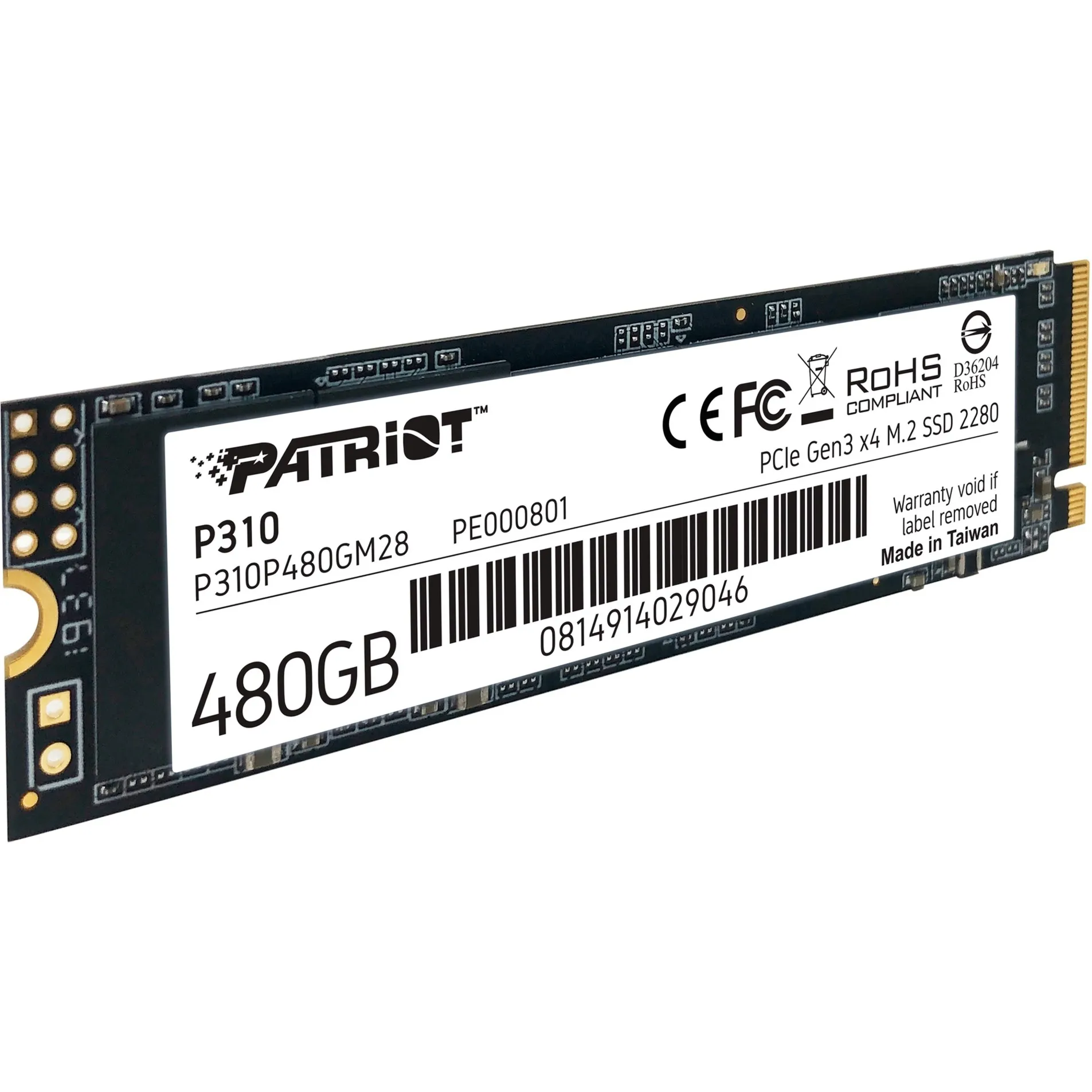 P310 M.2 480 GB PCI Express 3.0 NVMe, Disco a stato solido