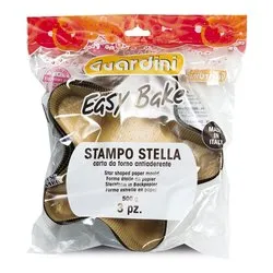 Set stampi torta 3 pz carta forno Stelle 15768