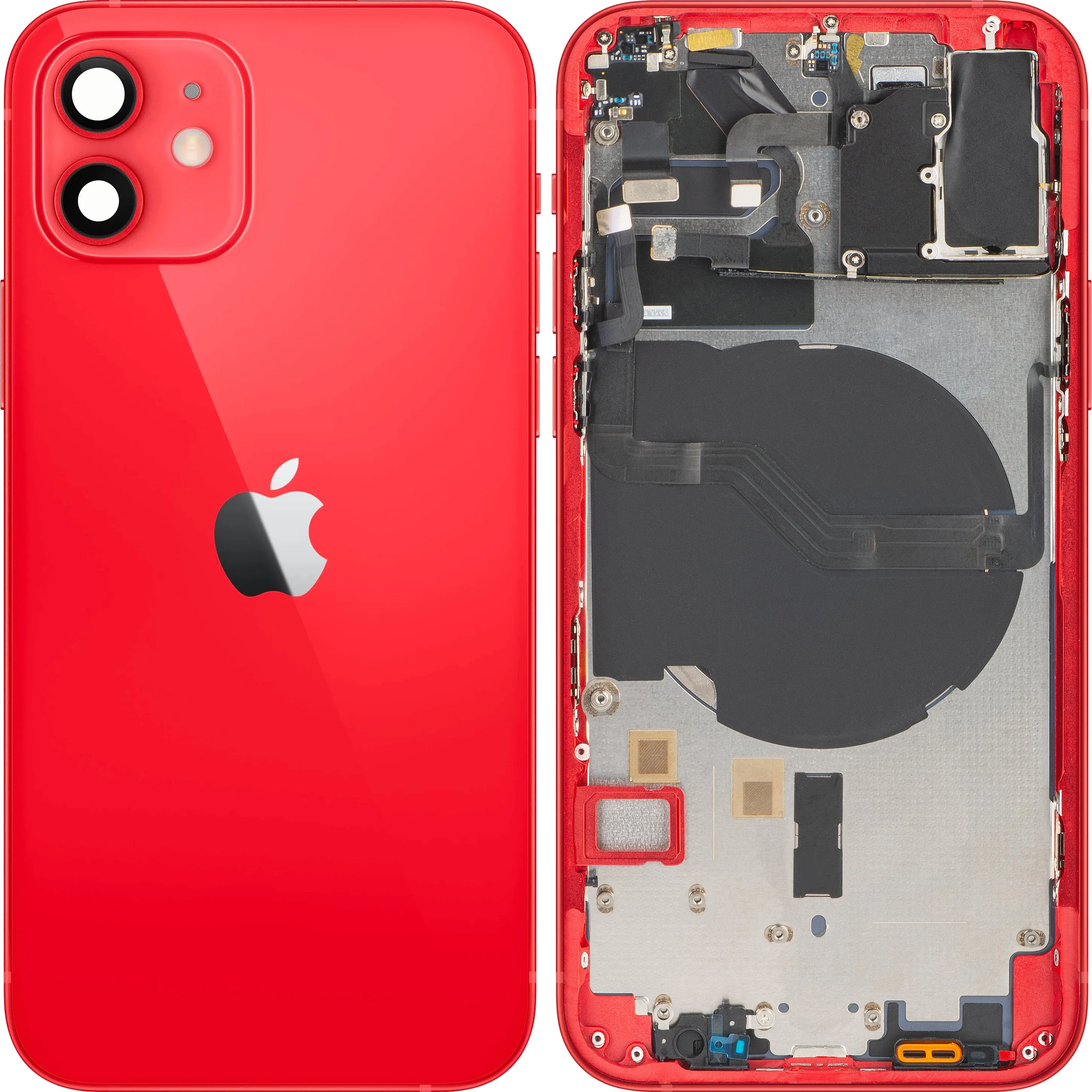 Copri Batteria Apple iPhone 12, Con Scocca Centrale, Rosso, Swap Premium