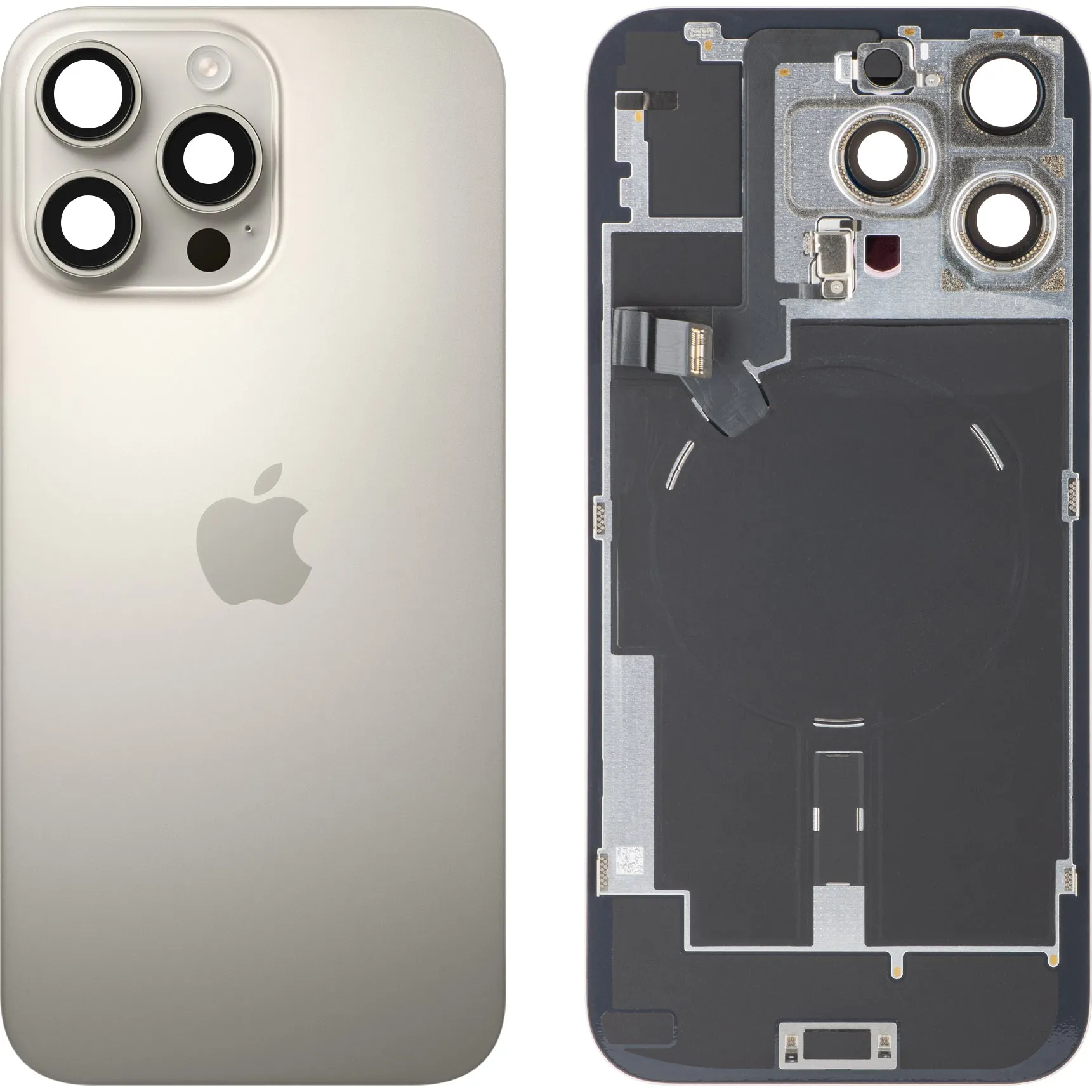 Copertura Batteria Apple iPhone 16 Pro Max, Beige (Titanio Naturale), Swap Premium