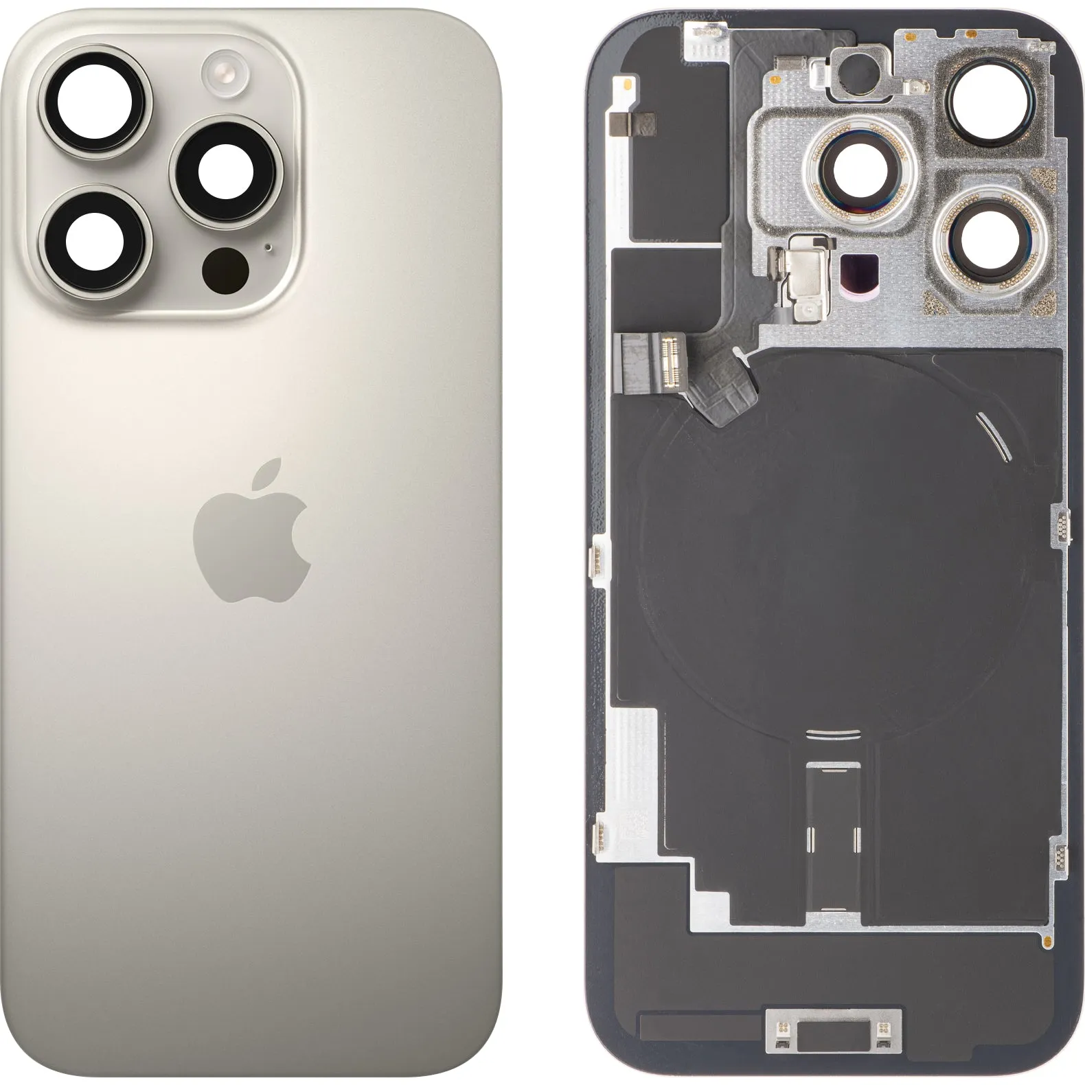 Copertura Batteria Apple iPhone 16 Pro, Beige (Titanio Naturale), Swap Premium