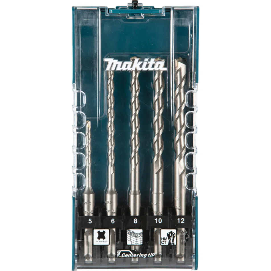 Set di punte per martello SDS-plus, 5 pezzi, Drill bit set