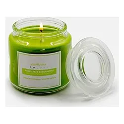 Candela profumata Pompelmo e Bergamotto (400gr) 100 ore vasetto vetro ESSENZIALE COLORS 115