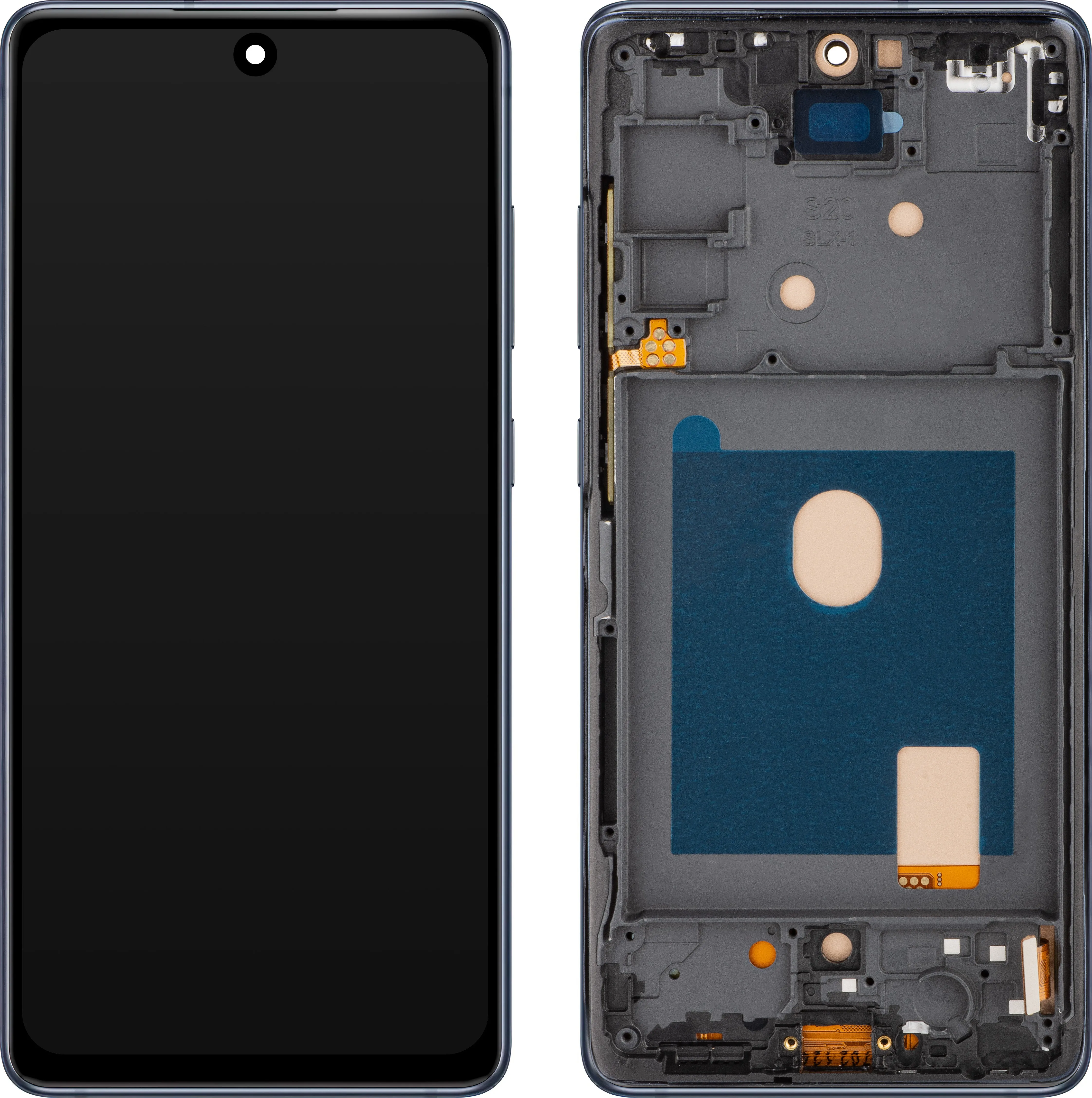 Display con Touchscreen MP compatibile con Samsung Galaxy S20 FE G780, con Cornice, Blu Navy.