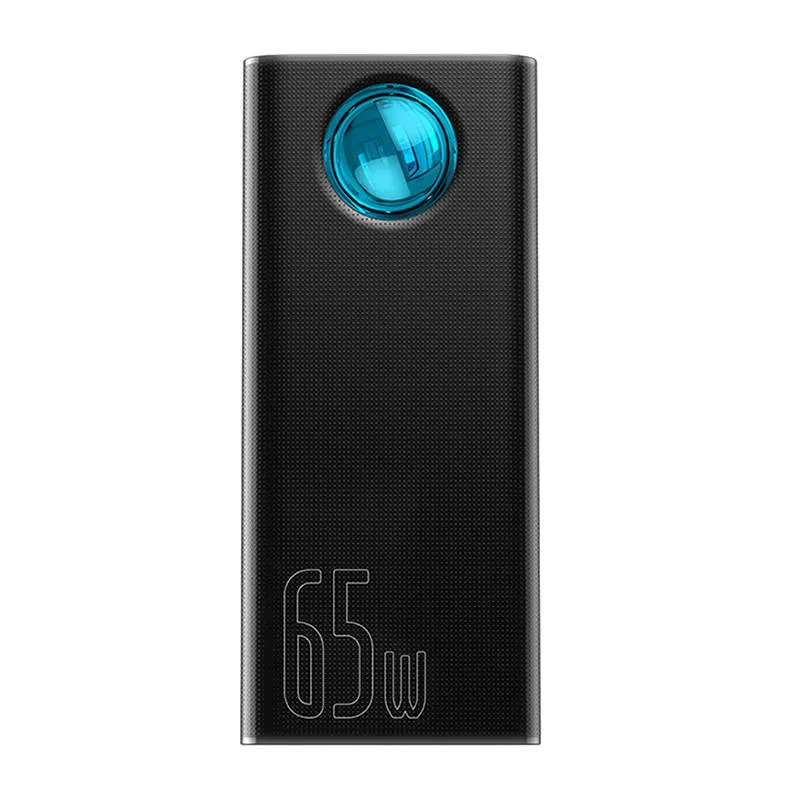 Batteria Esterna Baseus Amblight Display Digitale, 30000mAh, 65W, QC + PD, 1 x USB-C - 4 x USB-A, Nera PPLG000101