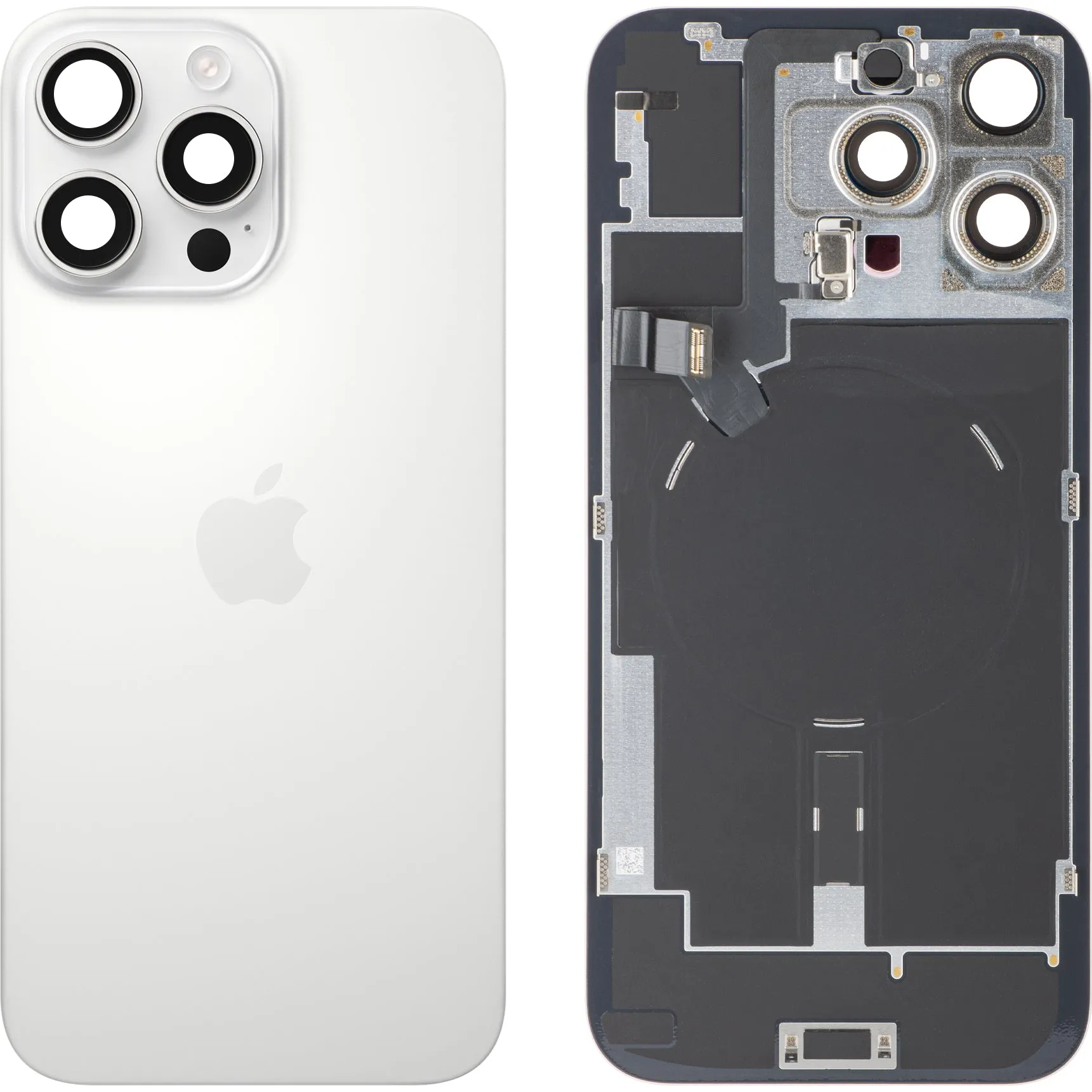 Cover Batteria Apple iPhone 16 Pro Max, Bianco (Titanio Bianco), Swap Premium