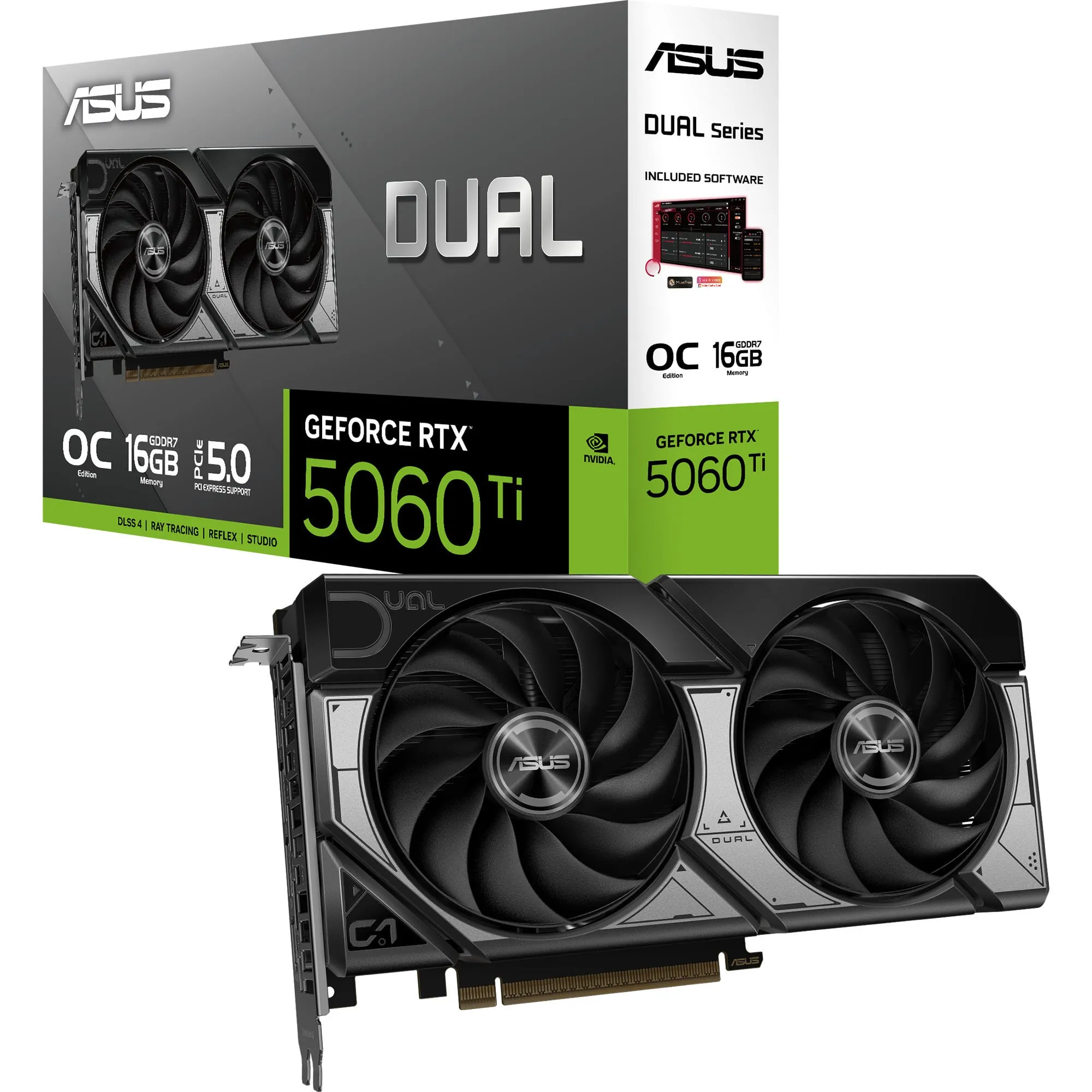 Dual -RTX5060TI-O16G NVIDIA GeForce RTX 5060 Ti 16 GB GDDR7, Scheda grafica