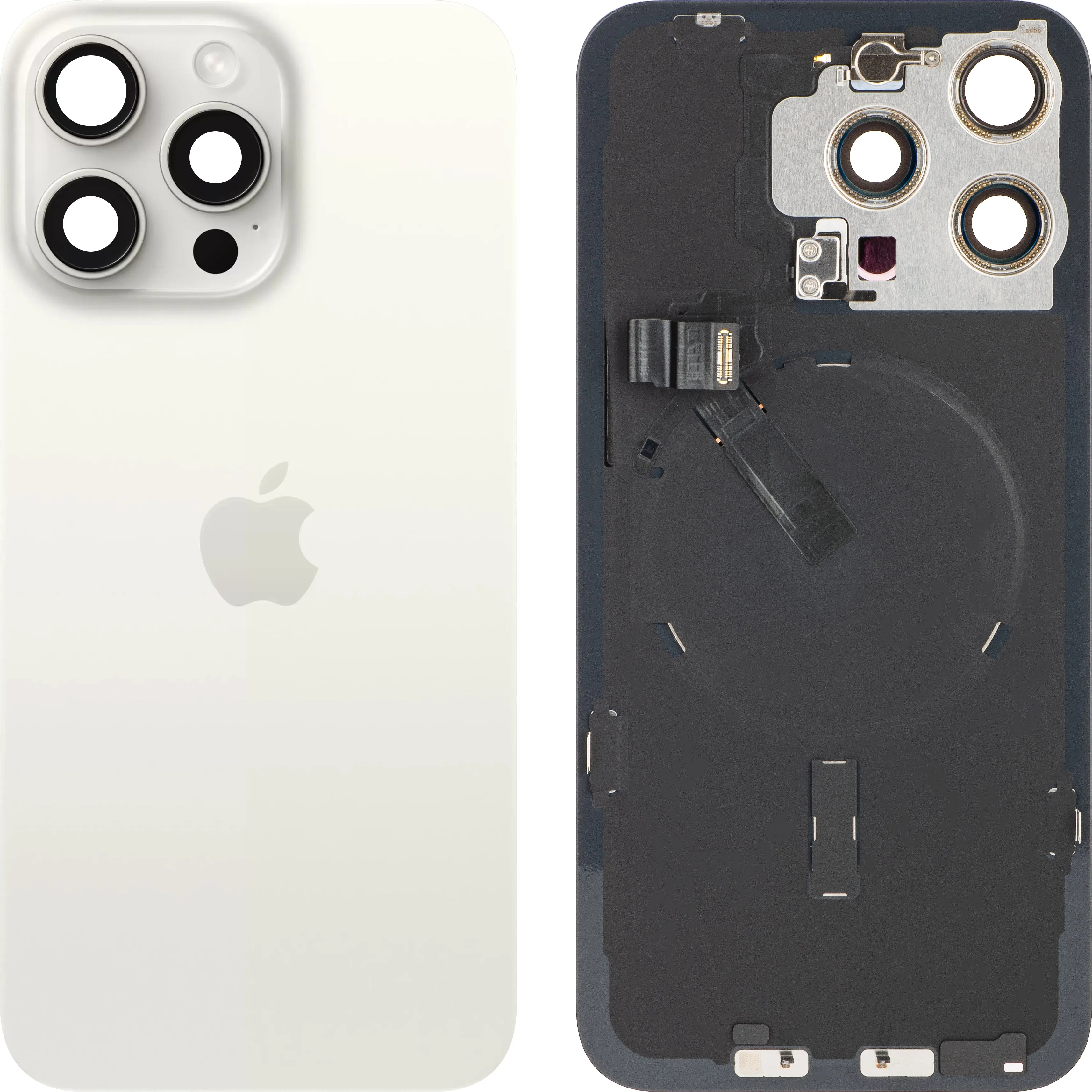 Copertura Batteria Apple iPhone 15 Pro Max, Bianco (Titanio Bianco), Swap Premium