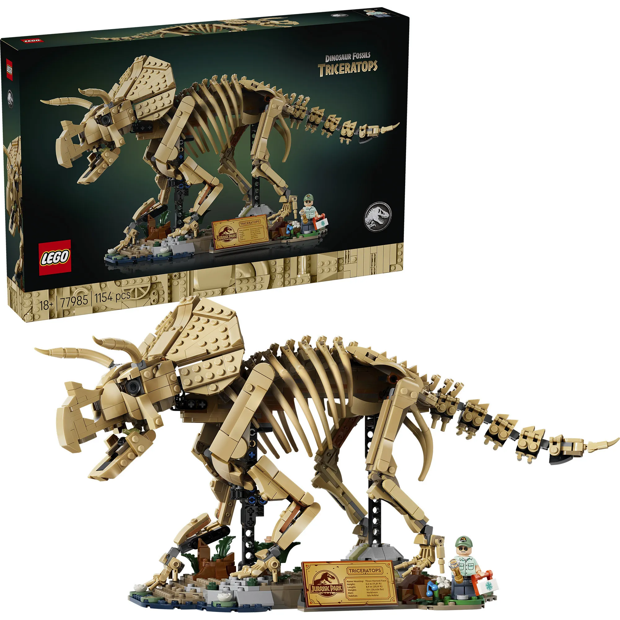 Jurassic World Fossili di dinosauri: Triceratopo, Giochi di costruzione