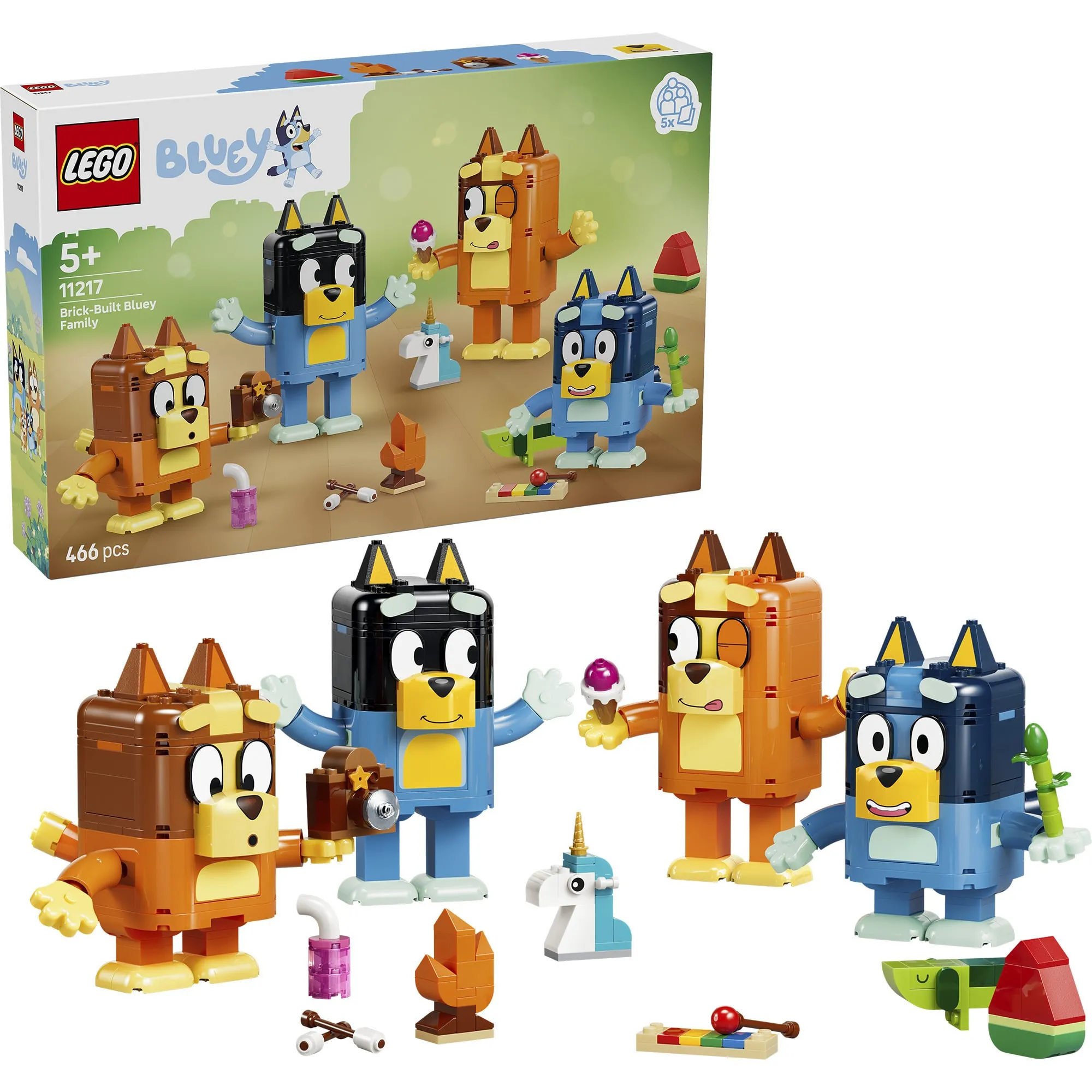 Bluey La famiglia di Bluey in mattoncini LEGO, Giochi di costruzione