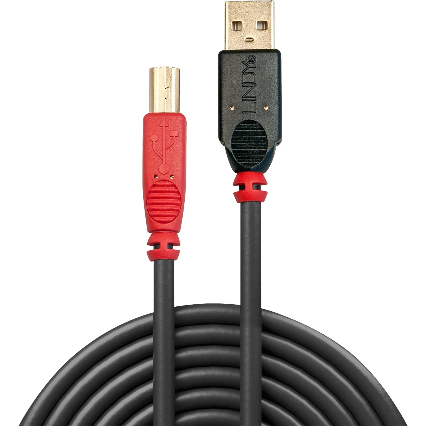 42761 cavo USB USB 2.0 10 m USB A USB B 0,48 Gbit/s Nero, Rosso