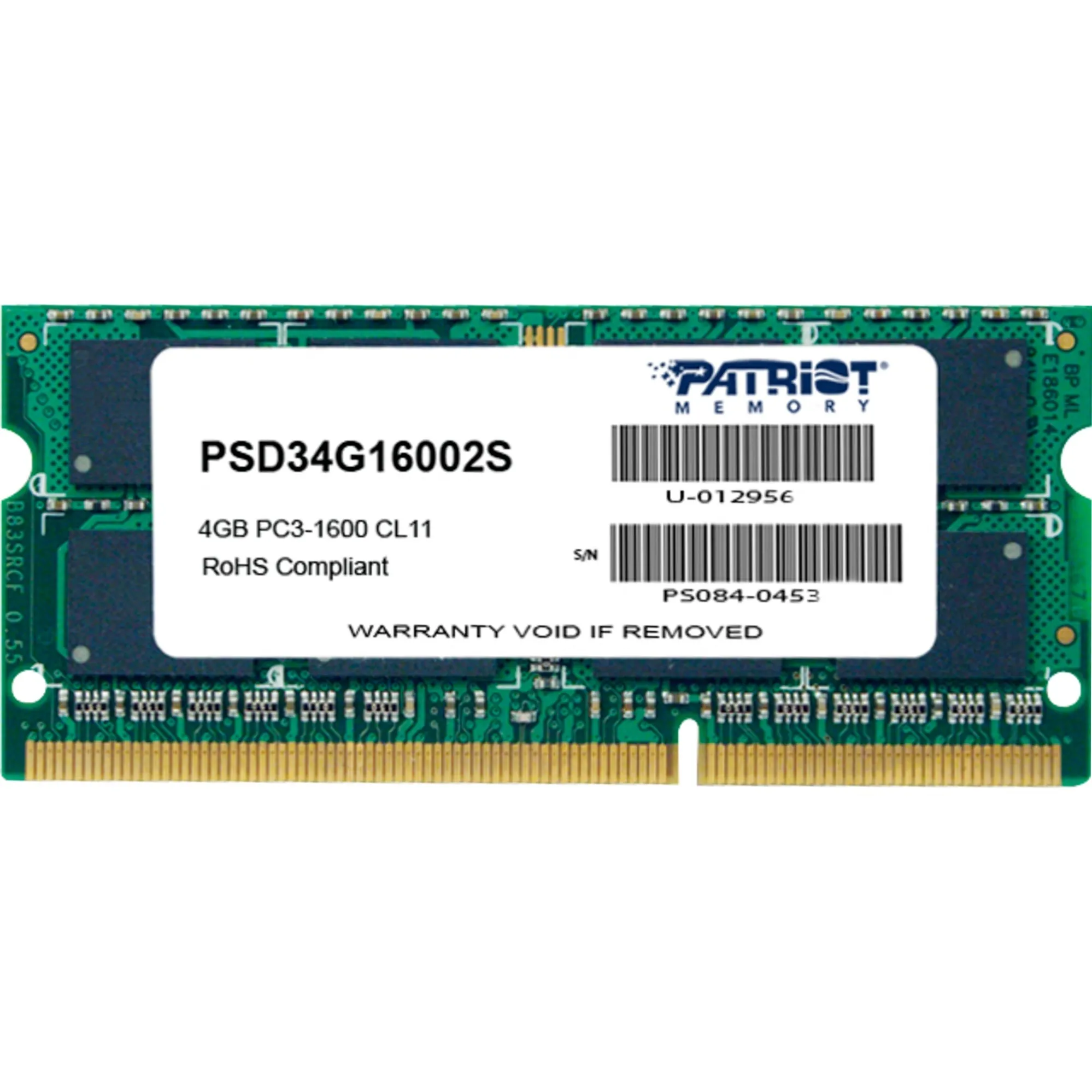 4GB PC3-12800 memoria 1 x 4 GB DDR3 1600 MHz