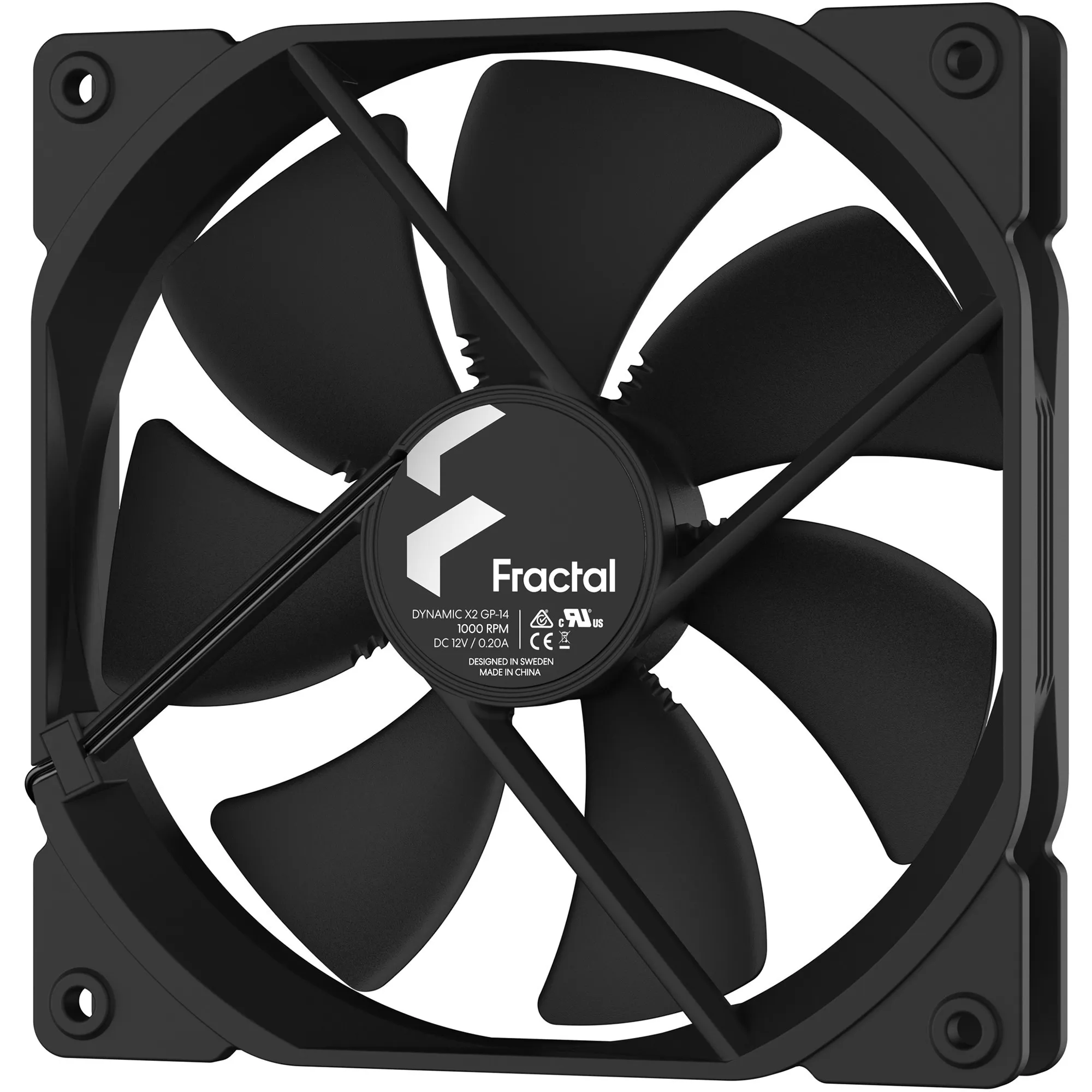 FD-FAN-DYN-X2-GP14-BK sistema di raffreddamento per computer Case per computer Ventilatore 14 cm Nero, Ventola