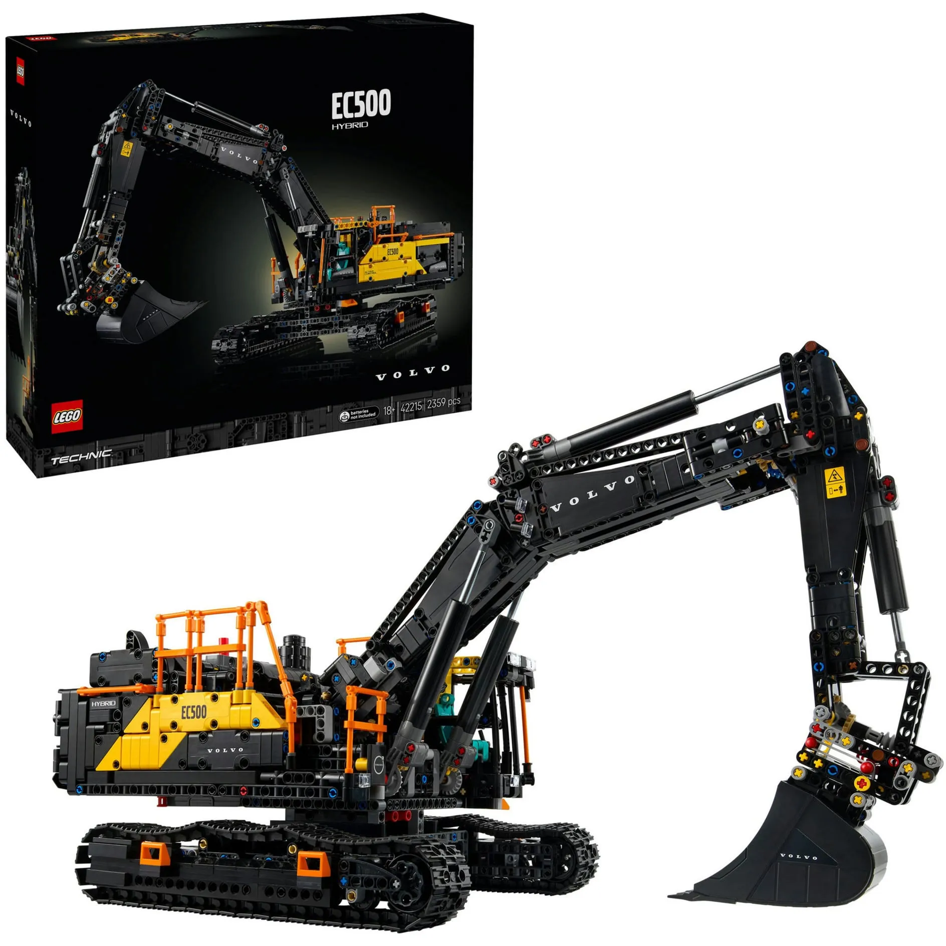 Technic 42215 Escavatore Volvo EC500 Hybrid, Kit di Modellismo da Costruire per Adulti con Veicolo da Cantiere Motorizzato, Giochi di costruzione