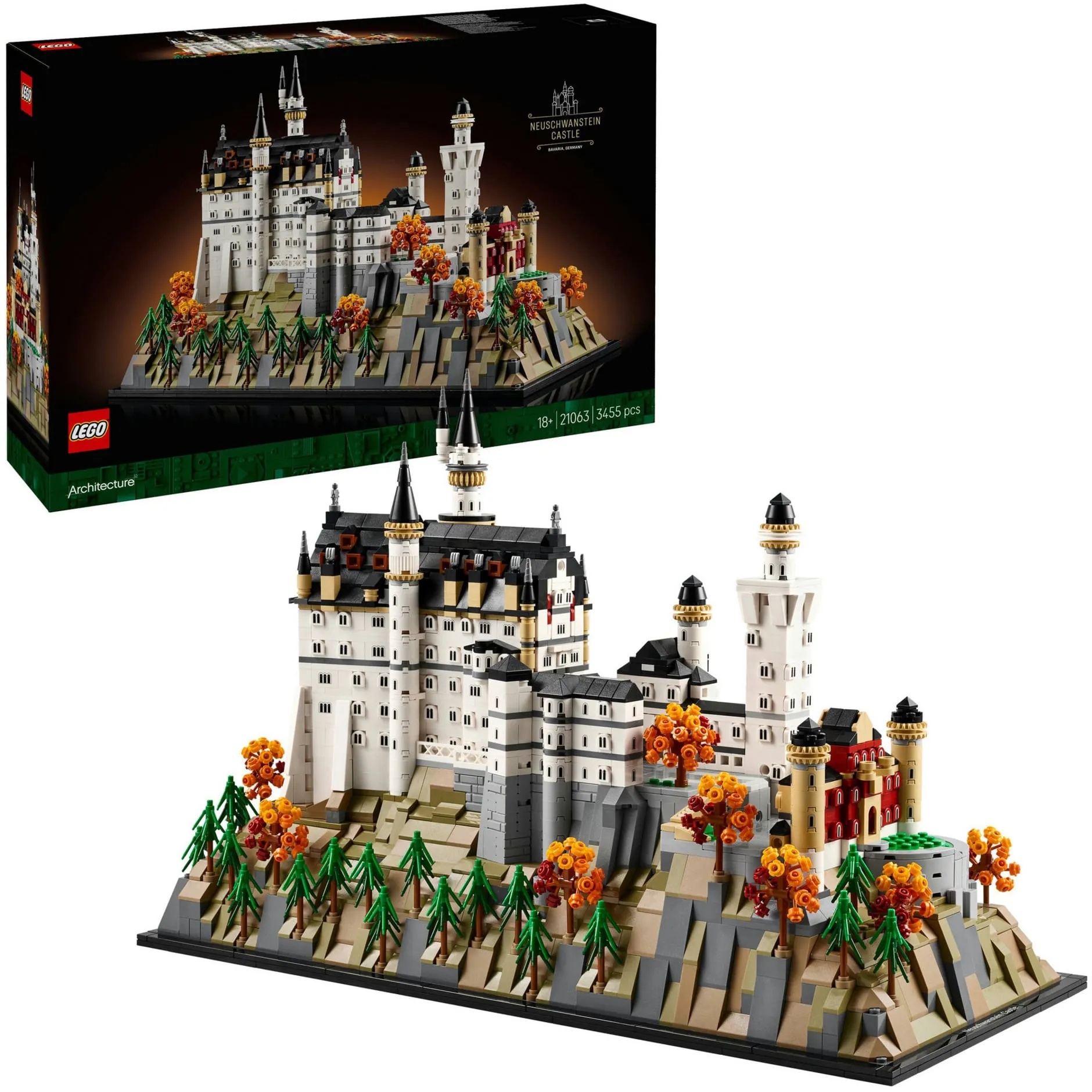 Architecture 21063 Castello di Neuschwanstein, Kit di Modellismo da Esposizione per Adulti, Regalo per Fan dei Monumenti, Giochi di costruzione